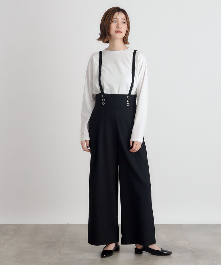 grove「2WAYショルダーストラップワイドパンツ」|その他|