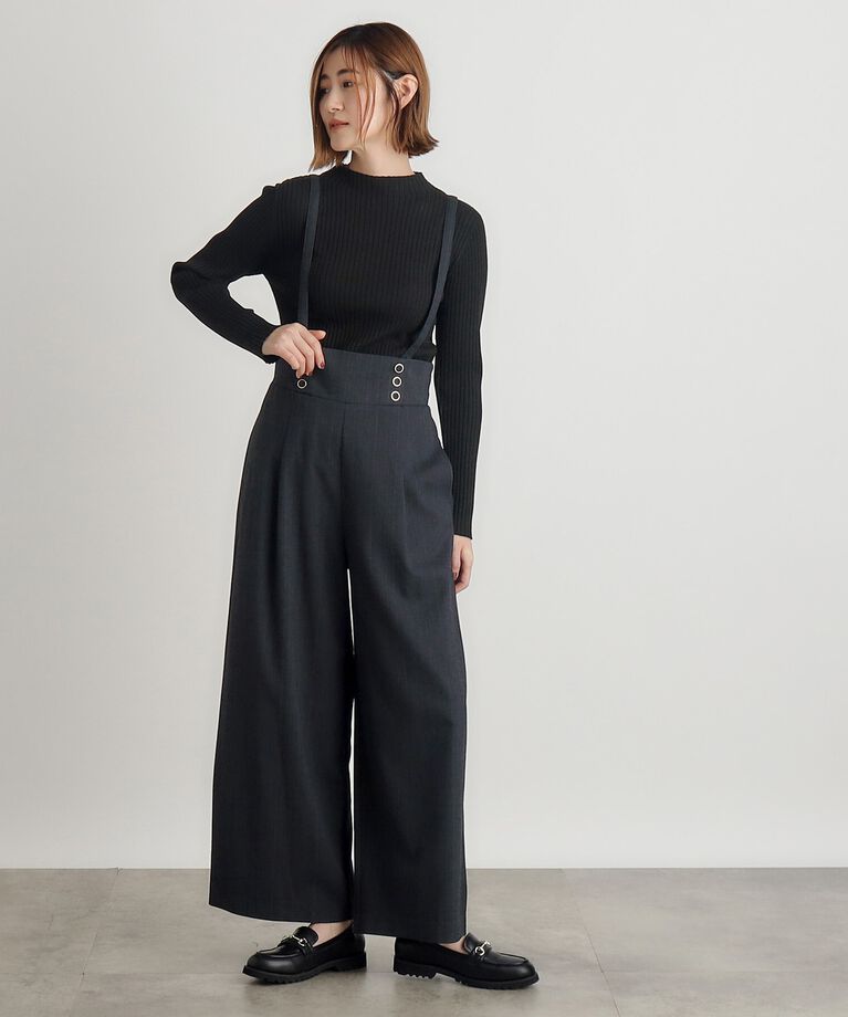 grove「2WAYショルダーストラップワイドパンツ」|その他|
