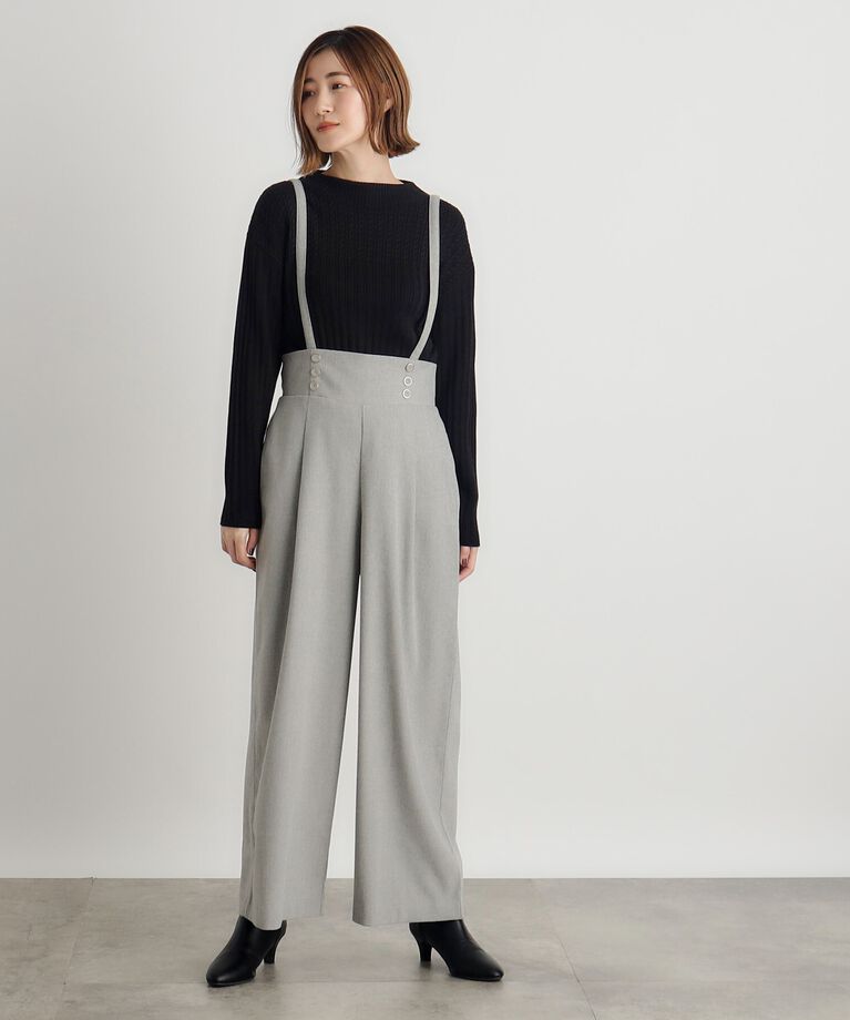 grove「2WAYショルダーストラップワイドパンツ」|その他|