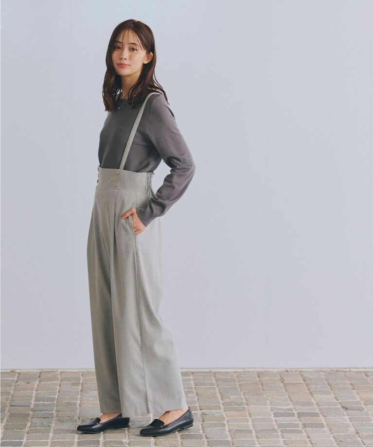 grove「2WAYショルダーストラップワイドパンツ」|その他|