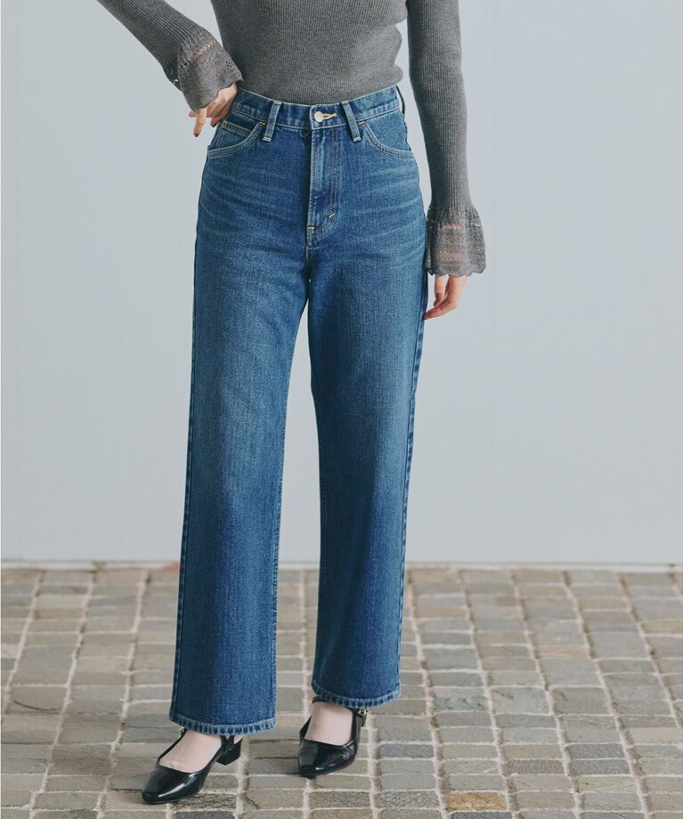 grove「【Lee×grove別注】STRAIGHT DENIM PANTS」|デニム|ミッドブルー(093
