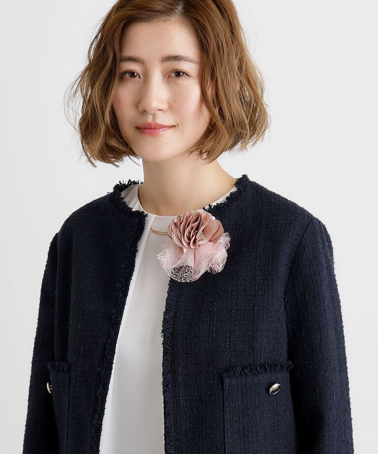 grove「フラワーシフォンパール調コサージュ【入卒対応可】」|ブローチ・コサージュ|