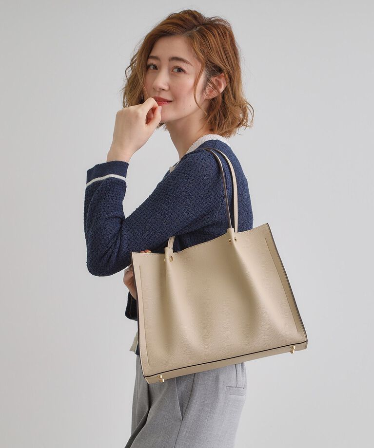 grove「【雑誌掲載】タックハンドルスクエア2WAYトート」|トートバッグ|