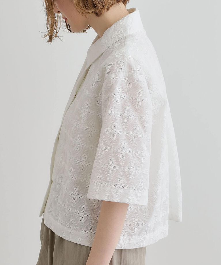 grove「刺繍レースショートジャケット」|テーラードジャケット|