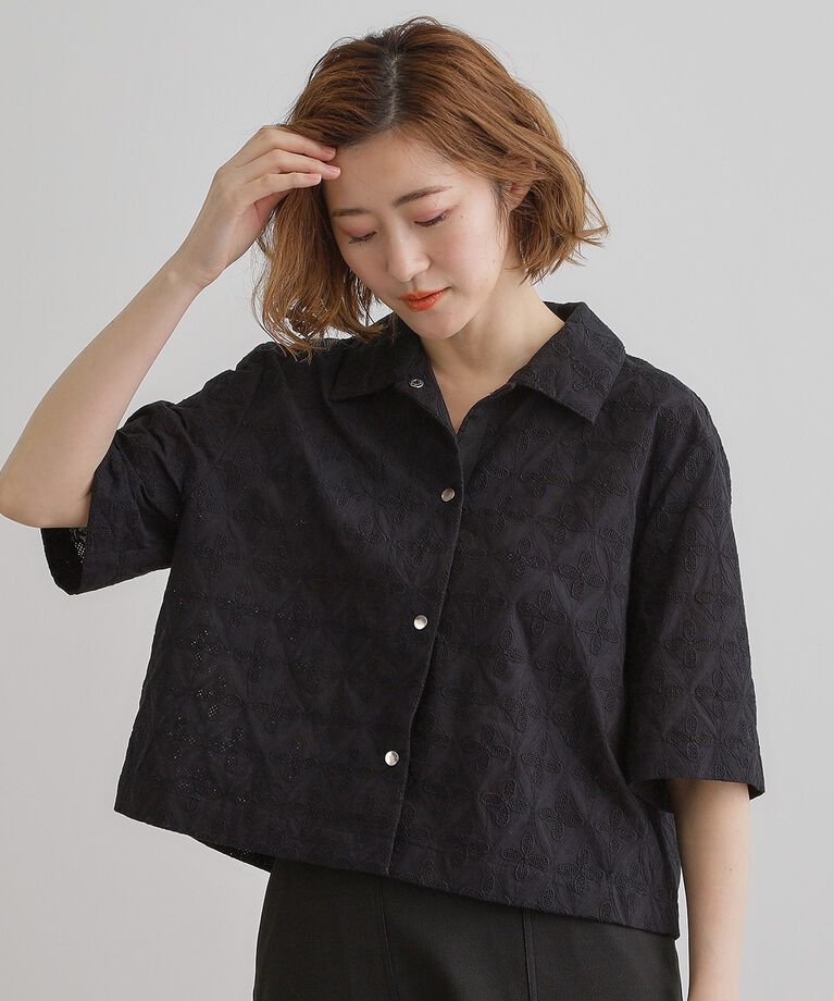 grove「刺繍レースショートジャケット」|テーラードジャケット|