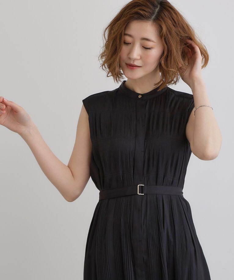 grove「贅沢プリーツが華やかなシャンブレープリーツワンピース」|ワンピース|