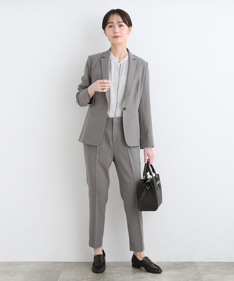 INDIVI「【定番スーツ／UVケア／接触冷感／洗える】ウール調テーラードジャケット」|スーツ|