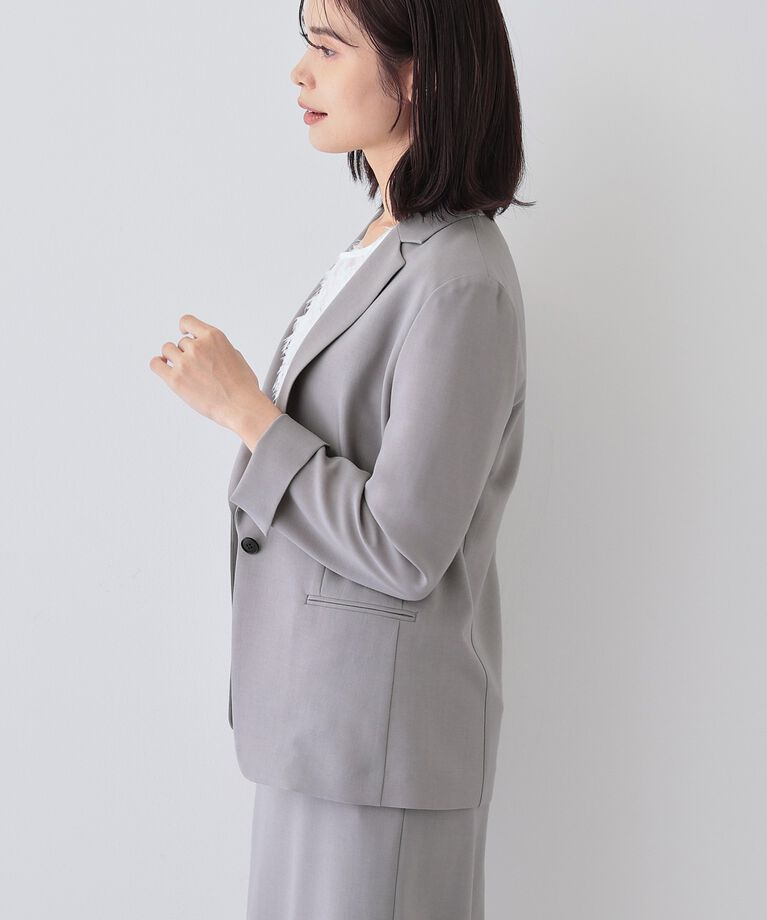 INDIVI「【定番スーツ／UVケア／接触冷感／洗える】ウール調テーラードジャケット」|スーツ|