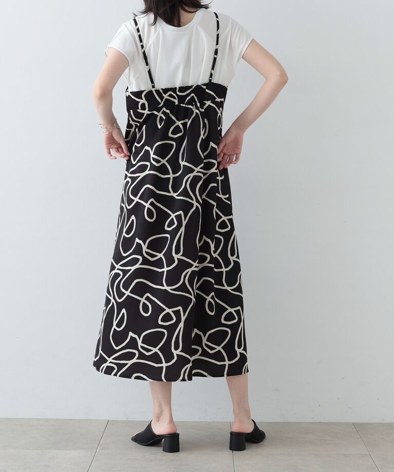 GALLEST「アートラインプリントキャミドレ」|ワンピース|