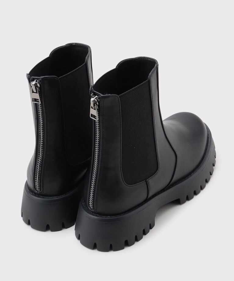 INDIVI「【モード感◎】バックジップ サイドゴアブーツ」|ショートブーツ|