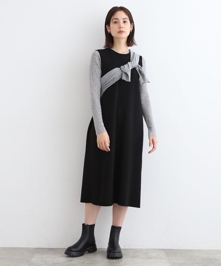 INDIVI「【モード感◎】バックジップ サイドゴアブーツ」|ショートブーツ|