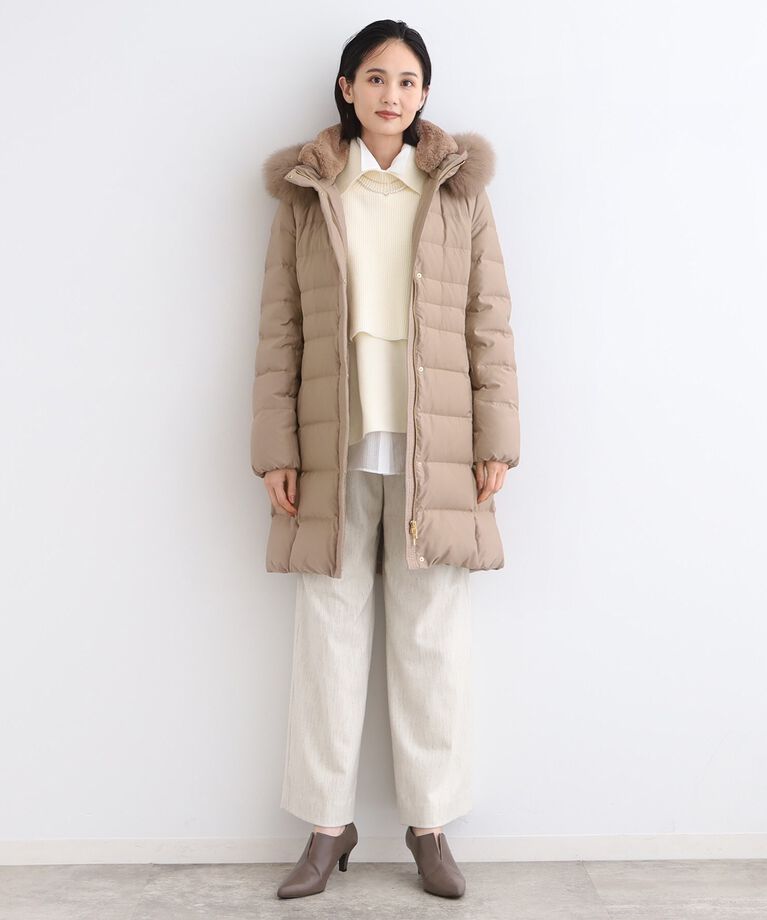 INDIVI「【名品／撥水／抗菌防臭】ロング リサイクルダウンコート」|ダウン|