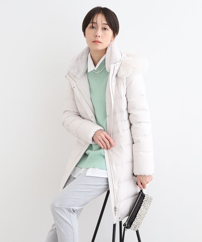 INDIVI「【名品／撥水／抗菌防臭】ロング リサイクルダウンコート」|ダウン|