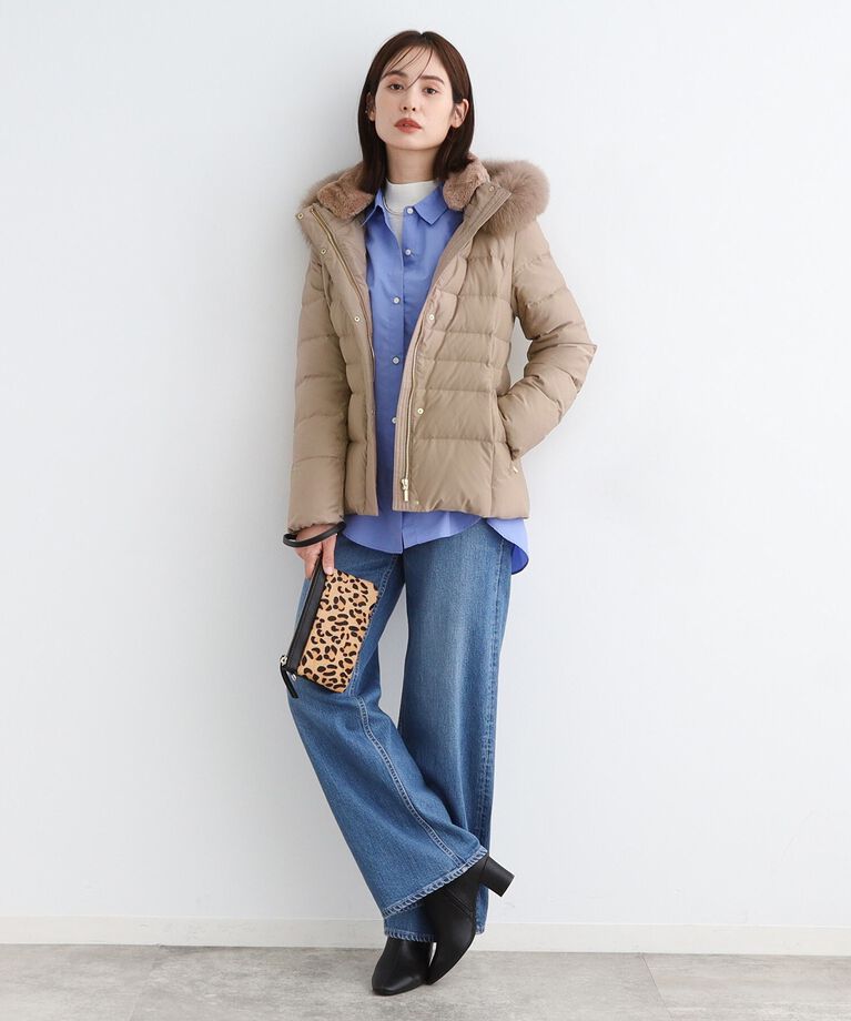 INDIVI「【名品／撥水／抗菌防臭】ショート リサイクルダウンコート」|ダウン|
