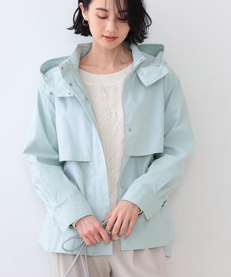 INDIVI「春SALE！【撥水／UVケア】マルチWAYマウンテンパーカー」|ブルゾン・スタジャン|ミントグリーン(02