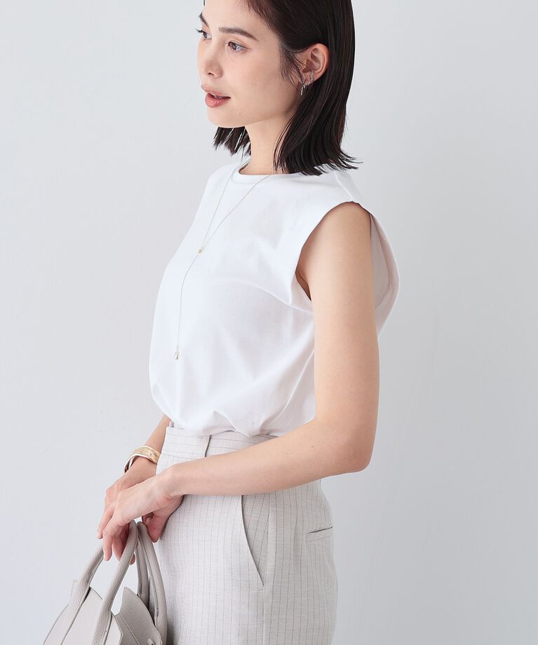 INDIVI「【洗える】きれいめノースリーブトップス」|Tシャツ・カットソー|