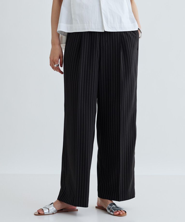 GALLEST「【接触冷感／セットアップ対応】イージーストレートワイドパンツ【通勤・セレモニー】」|その他|ブラック(319)