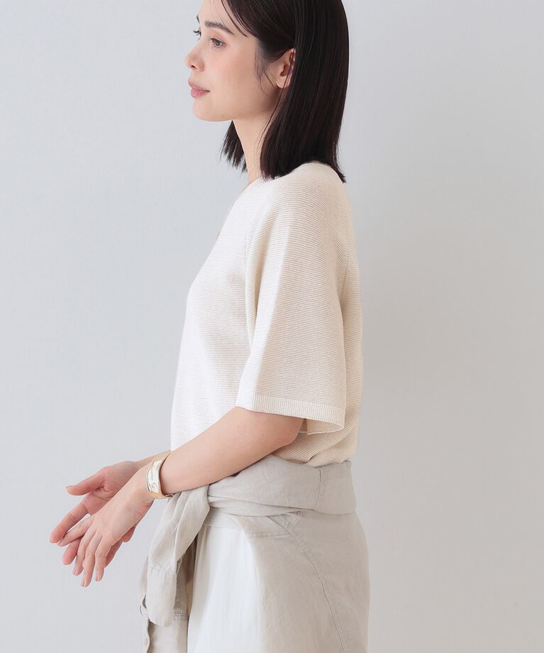 INDIVI「【上品ラメ素材】フレアスリーブニット」|ニット・セーター|