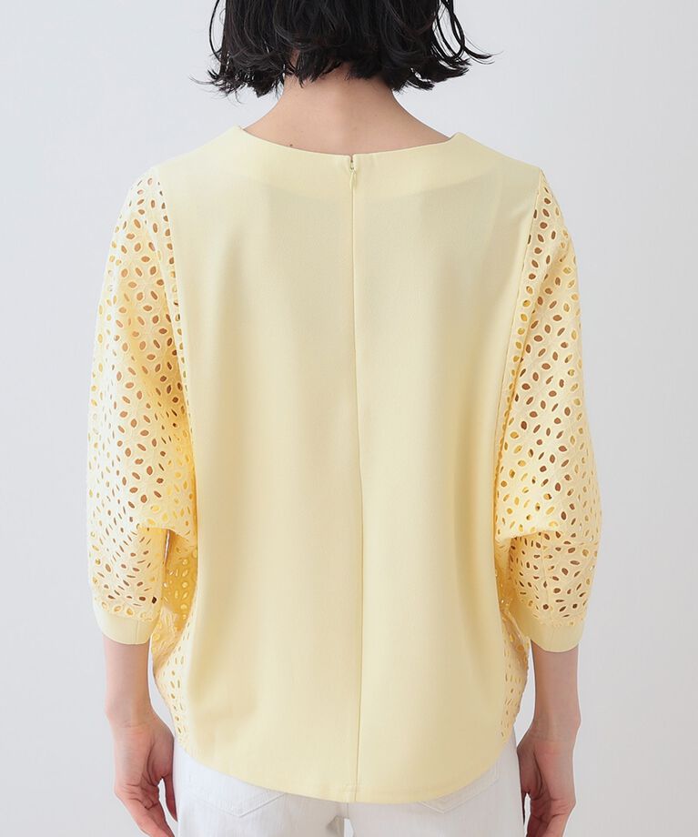 INDIVI「【洗える／体型カバー】レースコンビトップス」|Tシャツ・カットソー|