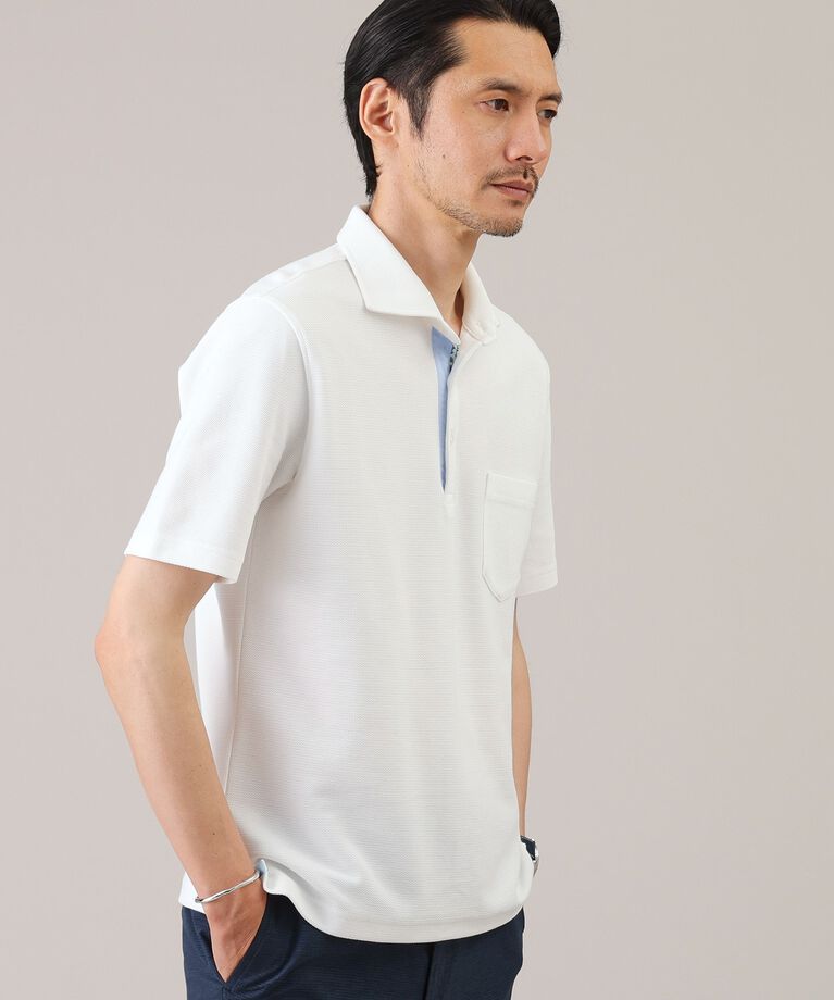 TAKEO KIKUCHI「【抗菌防臭／5サイズ展開】ハニカムメランジ ポロシャツ」|ポロシャツ|