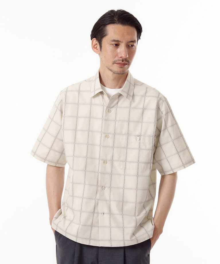 TAKEO KIKUCHI「【THE FLAGSHIP】アーカイブ ドビーチェック 半袖シャツ」|シャツ・ブラウス|