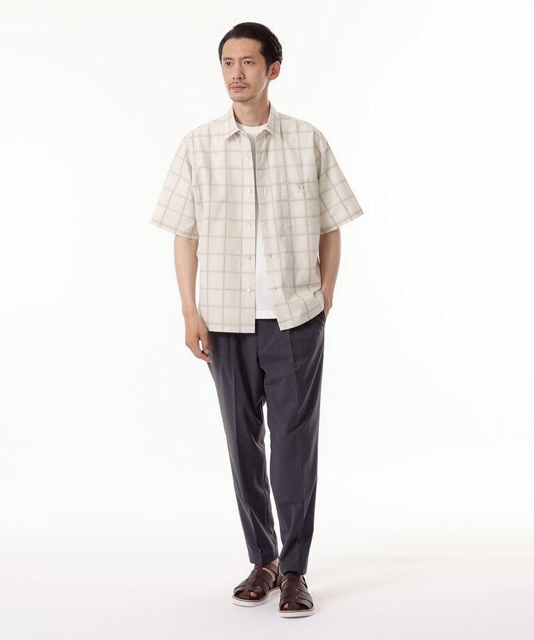 TAKEO KIKUCHI「【THE FLAGSHIP】アーカイブ ドビーチェック 半袖シャツ」|シャツ・ブラウス|