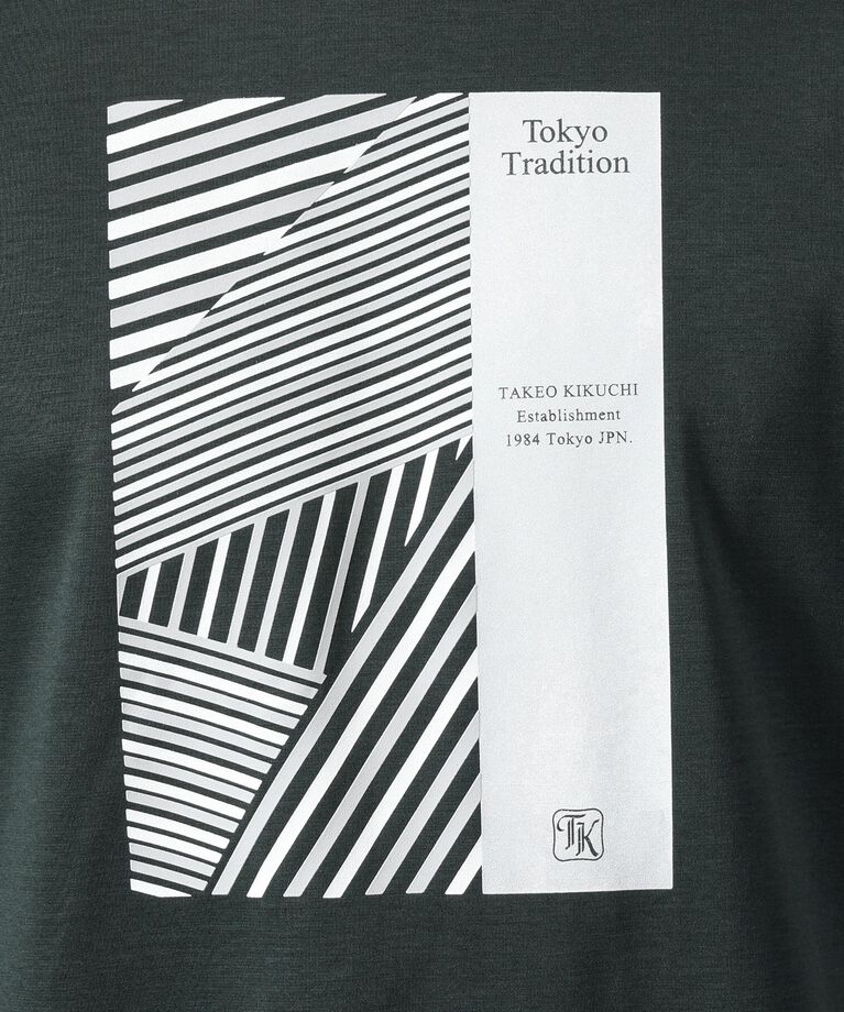 TAKEO KIKUCHI「アーカイブストライプDM長袖ポンチTシャツ」|Tシャツ・カットソー|