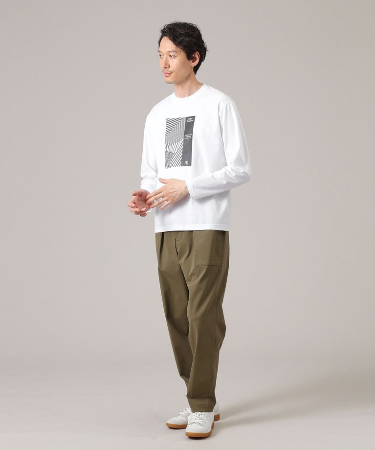 TAKEO KIKUCHI「アーカイブストライプDM長袖ポンチTシャツ」|Tシャツ・カットソー|