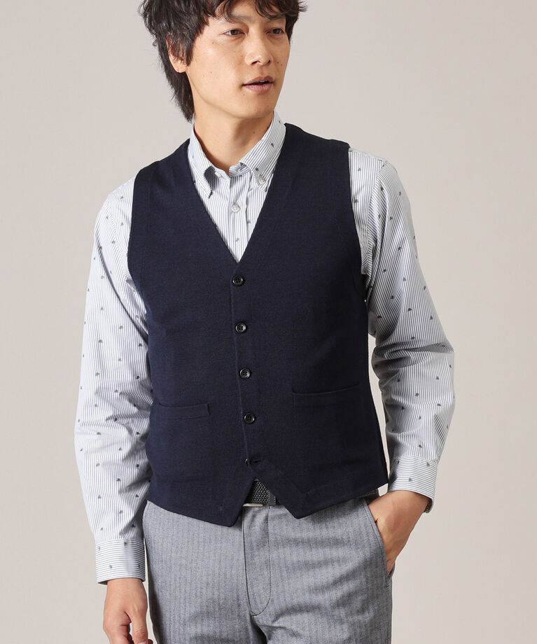 TAKEO KIKUCHI「ハットモチーフ ジャカード ストライプ シャツ」|シャツ・ブラウス|