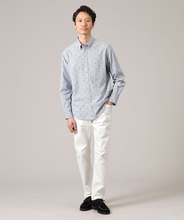 TAKEO KIKUCHI「ハットモチーフ ジャカード ストライプ シャツ」|シャツ・ブラウス|