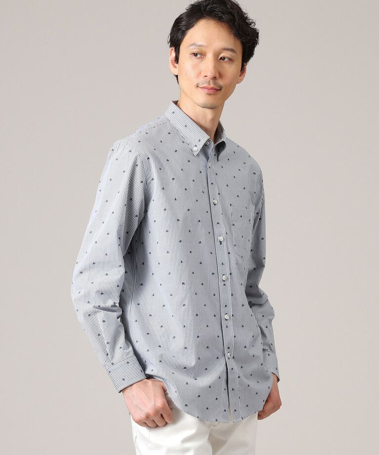 TAKEO KIKUCHI「ハットモチーフ ジャカード ストライプ シャツ」|シャツ・ブラウス|