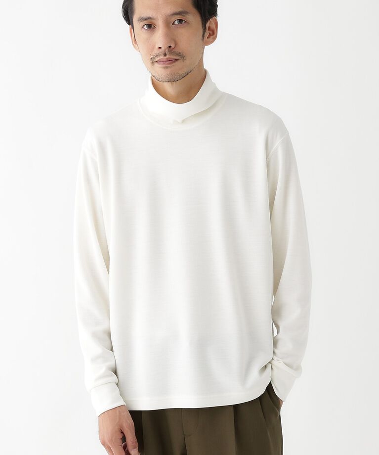 TAKEO KIKUCHI「【THE FLAGSHIP】ウール混 オフネック プルオーバー」|Tシャツ・カットソー|ﾎﾜｲﾄ(001)