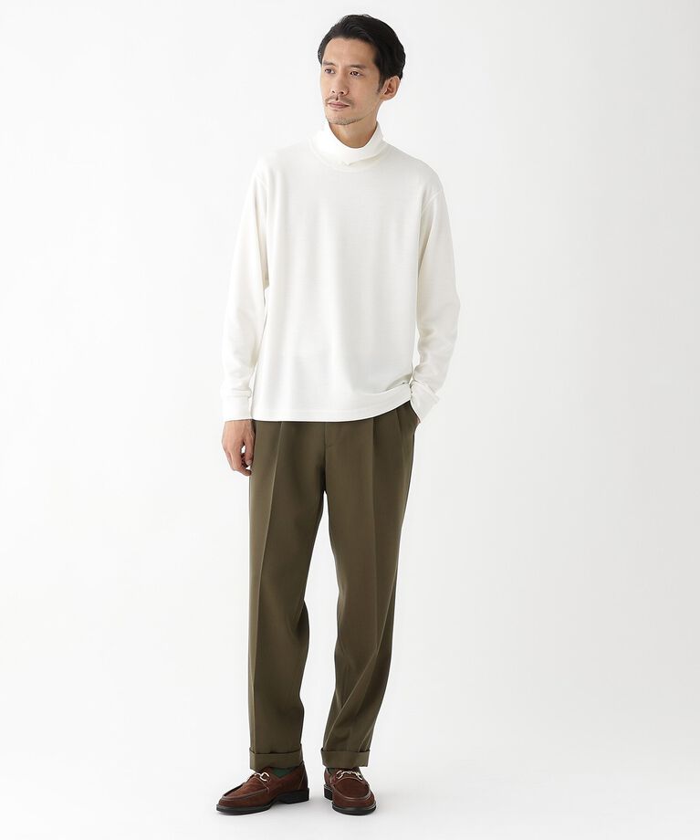 TAKEO KIKUCHI「【THE FLAGSHIP】ウール混 オフネック プルオーバー」|Tシャツ・カットソー|