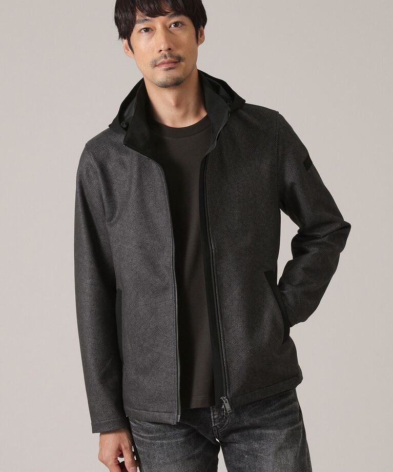 TAKEO KIKUCHI「【DOWN FABRIC】ダウンファブリック　フード ZIP UP　ブルゾン」|ブルゾン・スタジャン|ﾁｬｺｰﾙｸﾞﾚｰ(414)