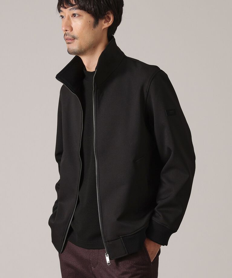 TAKEO KIKUCHI「【DOWN FABRIC】ダウンファブリック ZIP UP リブブルゾン」|ブルゾン・スタジャン|ﾌﾞﾗｯｸ(019)
