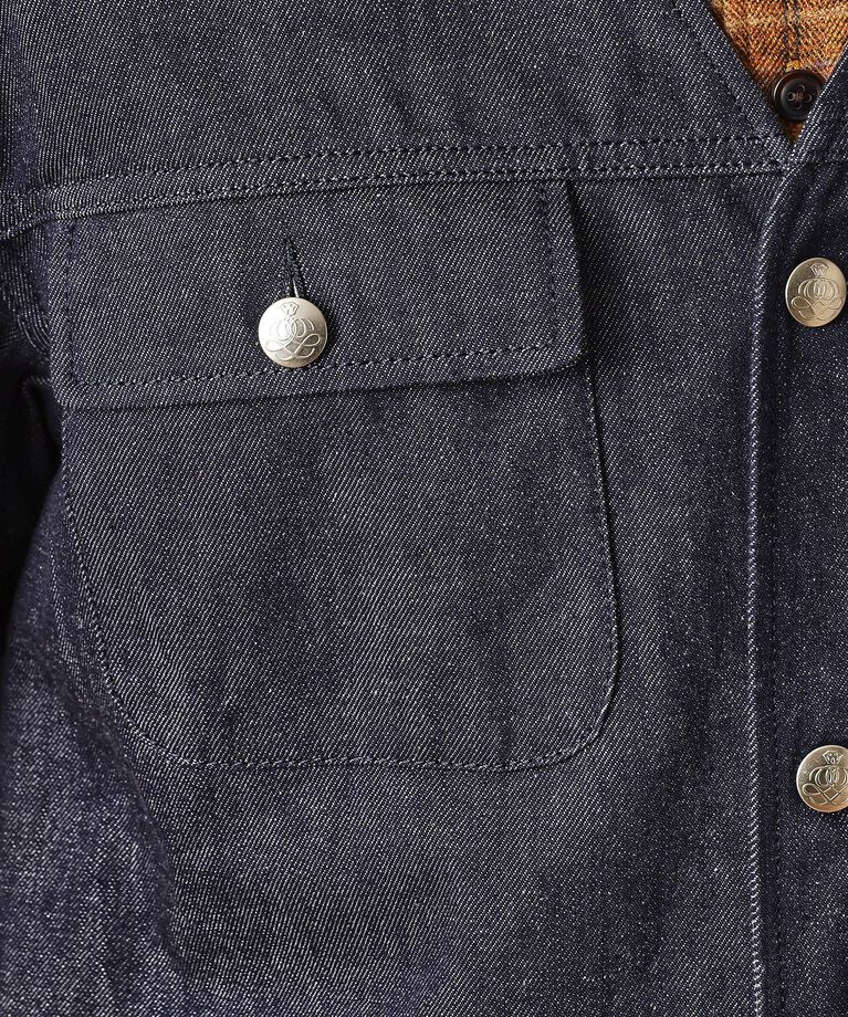 40CARATS&525「525DENIMノーカラー カバーオール」|ブルゾン・スタジャン|