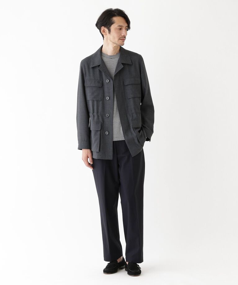 TAKEO KIKUCHI「【THE FLAGSHIP】コットンウェザー ベルト付き ワイドパンツ」|その他|