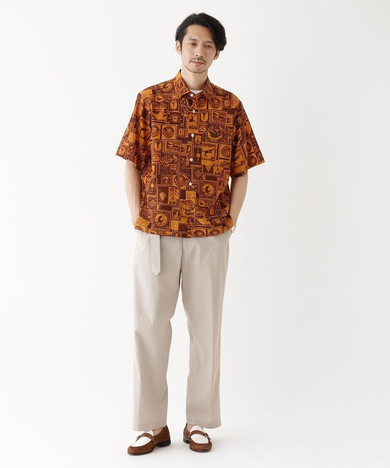 TAKEO KIKUCHI「【THE FLAGSHIP】コットンウェザー ベルト付き ワイドパンツ」|その他|