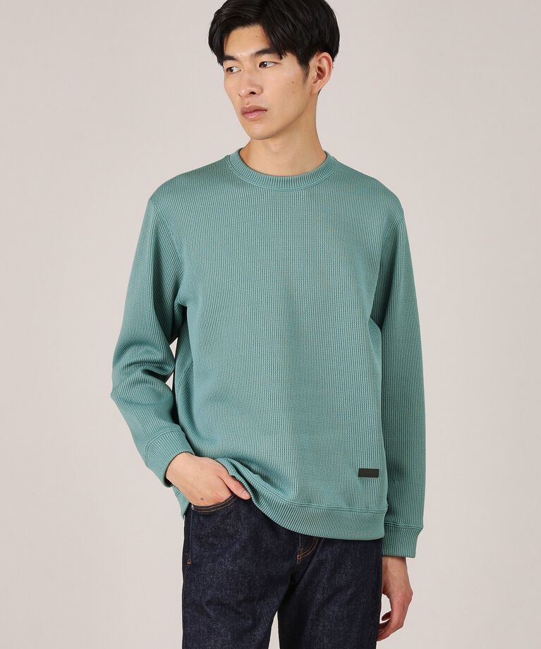 TAKEO KIKUCHI「【Made in JAPAN】ニットライク プルオーバー カットソー」|Tシャツ・カットソー|ブルー(092)