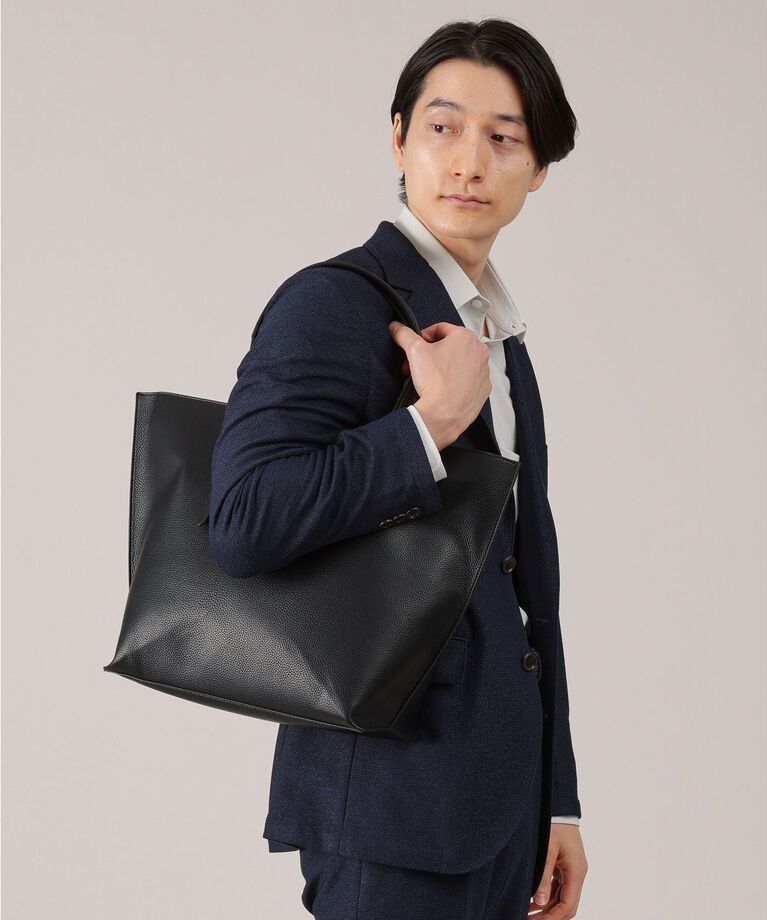 TAKEO KIKUCHI「レザーハンドル シュリンクPU トート」|トートバッグ|
