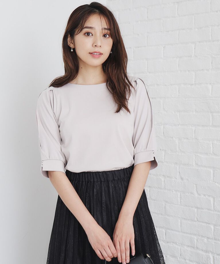 index「クールタッチラップスリーブトップス【洗濯機洗い可/接触冷感】」|Tシャツ・カットソー|