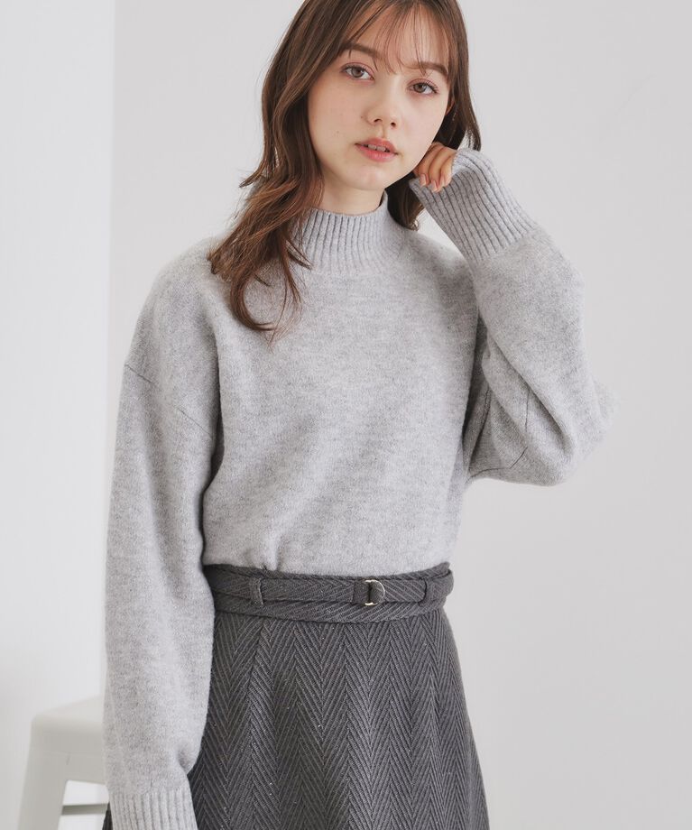 index「《5color/S-LLsize》ミックスカラーラメハイネックニット【洗濯機洗い可】」|ニット・セーター|ｸﾞﾚｰ(612)
