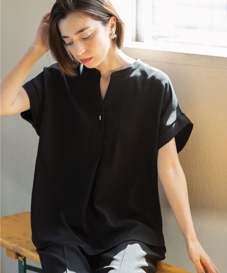 OPAQUE.CLIP「≪7color/SS-LLsize≫ スキッパーブラウス/セットアップ対応【防シワ/洗濯機洗い可】」|シャツ・ブラウス|