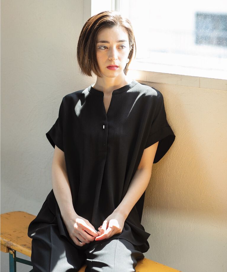 OPAQUE.CLIP「≪7color/SS-LLsize≫ スキッパーブラウス/セットアップ対応【防シワ/洗濯機洗い可】」|シャツ・ブラウス|