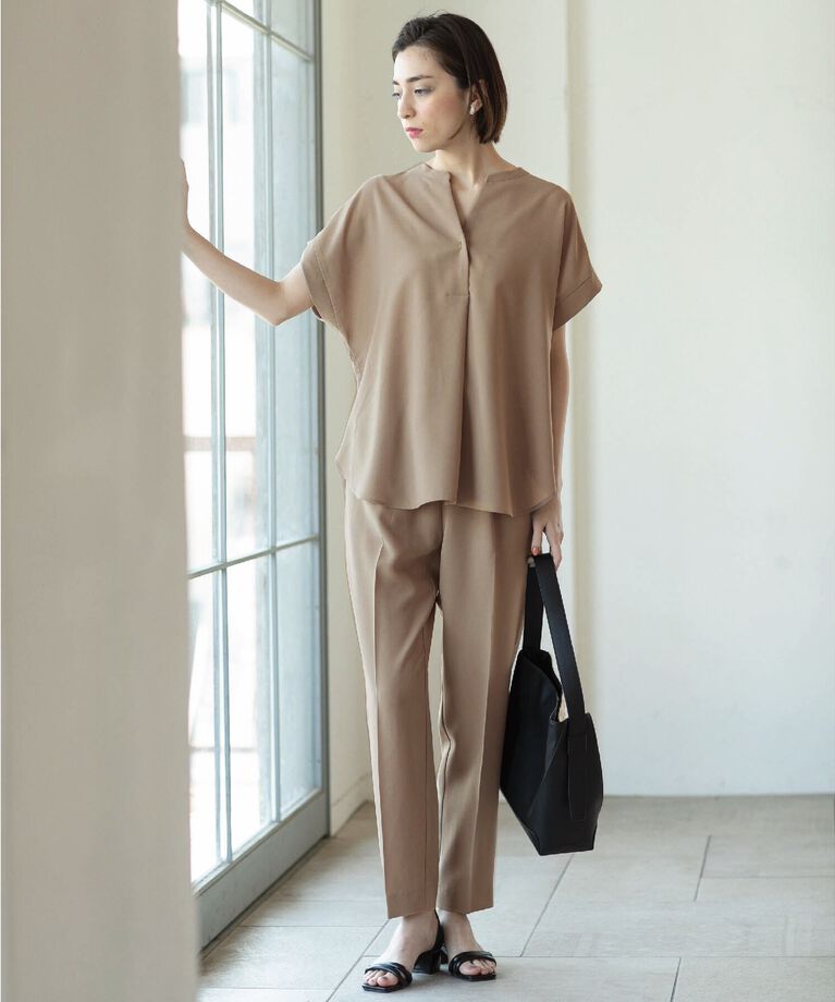 OPAQUE.CLIP「≪7color/SS-LLsize≫ スキッパーブラウス/セットアップ対応【防シワ/洗濯機洗い可】」|シャツ・ブラウス|