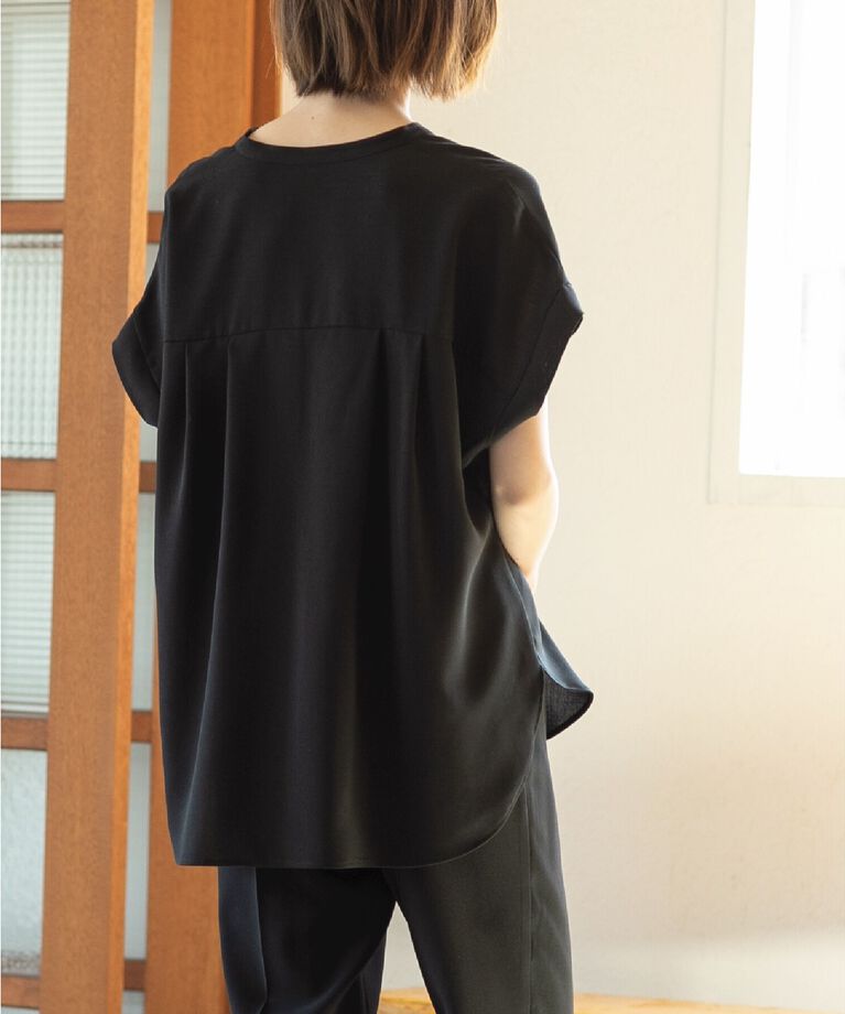 OPAQUE.CLIP「≪7color/SS-LLsize≫ スキッパーブラウス/セットアップ対応【防シワ/洗濯機洗い可】」|シャツ・ブラウス|