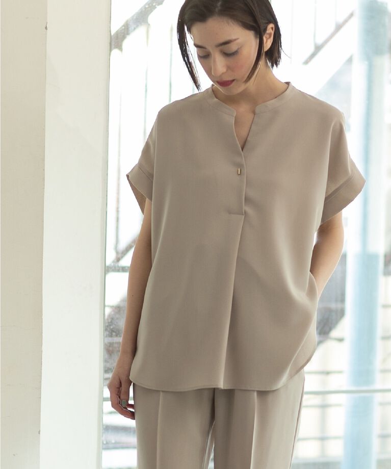 OPAQUE.CLIP「≪7color/SS-LLsize≫ スキッパーブラウス/セットアップ対応【防シワ/洗濯機洗い可】」|シャツ・ブラウス|