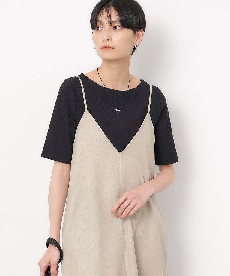 OPAQUE.CLIP「GIZAコットンリブ ボートネックカットソー」|Tシャツ・カットソー|