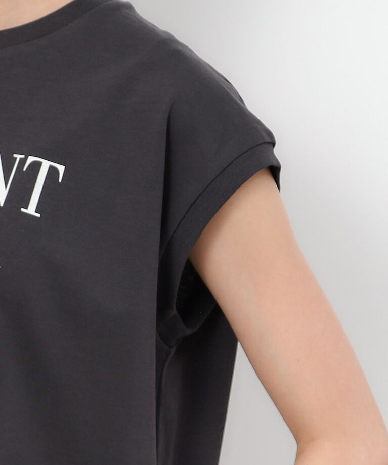 OPAQUE.CLIP「UV フレンチスリーブロゴTシャツ【洗濯機洗い可】」|Tシャツ・カットソー|