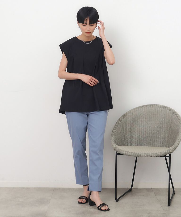 OPAQUE.CLIP「UV タックデザインチュニックカットソー【接触冷感/洗濯機洗い可】」|Tシャツ・カットソー|